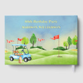 バースデーパーティーゴルフ実在テーマゴールドフォイル ゲストブック (裏面)