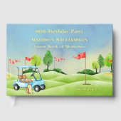 バースデーパーティーゴルフ実在テーマゴールドフォイル ゲストブック (正面)