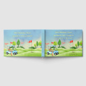 バースデーパーティーゴルフ実在テーマゴールドフォイル ゲストブック (全面)