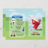 バースデーパーティーゴルフAny Age Golfingフォト招待状 招待状 (正面/裏面)