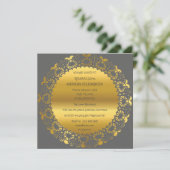 バースデーパーティーゴールデングレーレースグラムリース 招待状 (スタンド正面)