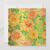 バースデーパーティーゴールデンフローラ王室のオーナメント 招待状 (裏面)