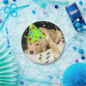 バースデーパーティーゴールデンレトリバー ペーパープレート (パーティー)