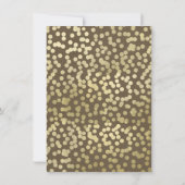 バースデーパーティーゴールドフォイルモダンシック素朴クラフト 招待状 (裏面)