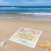 バースデーパーティーサマービーチヒトデ貝 スタンダードカクテルナプキン