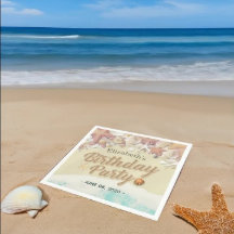 バースデーパーティーサマービーチヒトデ貝