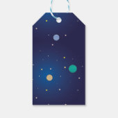 バースデーパーティーサンキューラベル宇宙銀河系惑星 ギフトタグ (裏面)