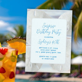 バースデーパーティーサンドドル招待状 招待状