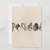 バースデーパーティーシェル海ビーチシーメンズウィメンズ 招待状 (裏面)