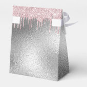 バースデーパーティーシルバーグリッターがピンク感謝していクユー フェイバーボックス (裏面サイド)
