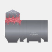 バースデーパーティーシルバーグリッターが赤感謝していいあなたを フェイバーボックス (折り畳みなし)