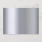 バースデーパーティーシルバーグリッタースパークル招待 ポストカード (裏面)