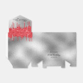 バースデーパーティーシルバーグリッタードリップレッドブライト フェイバーボックス (折り畳みなし)