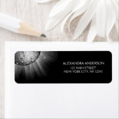 バースデーパーティーシルバースパークルディスコボール ラベル (インサイチュ)