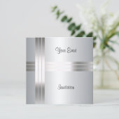 バースデーパーティーシルバー招待状 招待状 (スタンド正面)