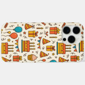 バースデーパーティーシームレスパターン Case-Mate iPhoneケース (裏面 (横))