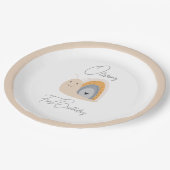 バースデーパーティースニールレインボインレイン ペーパープレート (アングル)