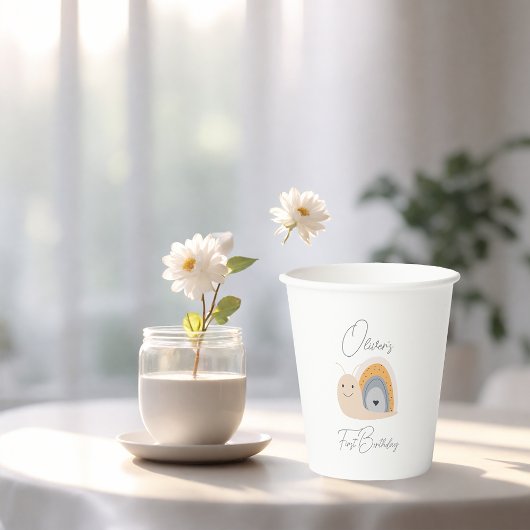 バースデーパーティースニールレインボインレイン 紙コップ