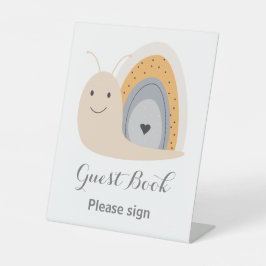 バースデーパーティースニールレインボーレインゲストブック 台座サイン