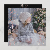 バースデーパーティースパークフォートフォーマル紙吹雪スパーク 招待状 (正面/裏面)