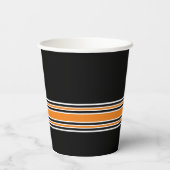 バースデーパーティースポーティストライプー&エイジ – オレンジブラック 紙コップ (裏面)