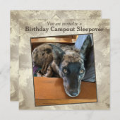 バースデーパーティースリーパカスタムー写真テンプレート 招待状 (正面/裏面)