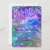 バースデーパーティースレポバースランバー宇宙銀河系 招待状 (正面)