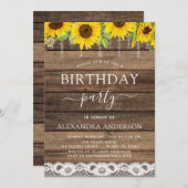 バースデーパーティースンフラワーファームハ素朴ウス 招待状 (正面/裏面)