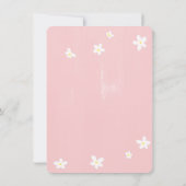 バースデーパーティーダスティバラかわいいデイジーシンプル女の子 招待状 (裏面)