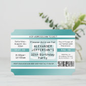 バースデーパーティーチケットの形をした招待状 招待状 (スタンド正面)