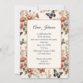 バースデーパーティーチノイスリーネイチャー調和 招待状 (正面)