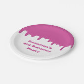 バースデーパーティーチャイルドグリーンおもしろいスライムドリップ紙P ペーパープレート (アングル)