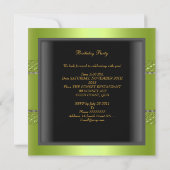 バースデーパーティーチャートルーズブラックダイヤモンド 招待状 (裏面)