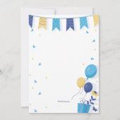 バースデーパーティーテディベア 招待状 (裏面)