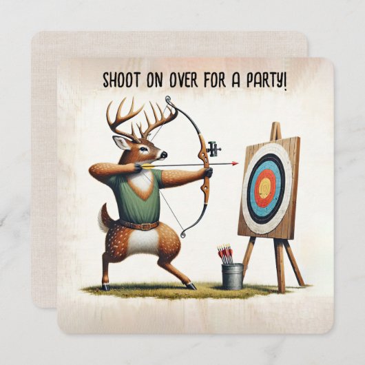 バースデーパーティーディアーアーアーチェリー 招待状 (正面/裏面)