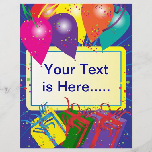 バースデーパーティーデザイン チラシ (正面)