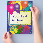 バースデーパーティーデザイン チラシ (手)
