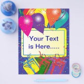 バースデーパーティーデザイン チラシ (シングル)