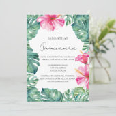 バースデーパーティートロピカルテーマキンセアニェラ 招待状 (スタンド正面)