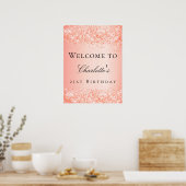 バースデーパーティードオレンジグリッターへようこそ ポスター (キッチン)