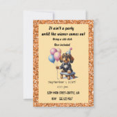 バースデーパーティードシュント 招待状 (正面)