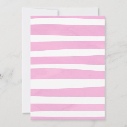 バースデーパーティードパレードピンクのドライブ通り 招待状 (裏面)