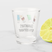 バースデーパーティードリンクアルコールパーソナライズされた ショットグラス (裏面)