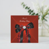 バースデーパーティードレッドブラックジュエルボウ 招待状 (スタンド正面)