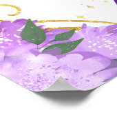 バースデーパーティードレッドヘアプリンセスパープルウェルカム ポスター (角)