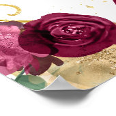 バースデーパーティードークスキンプリンセスダークレッドウェルカム ポスター (角)