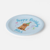 バースデーパーティードーグドゥボルドー紙プレート ペーパープレート (アングル)