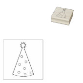 バースデーパーティーハットアートスタンプ ラバースタンプ (押印)