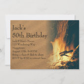 バースデーパーティーバックヤードボンドファイア 招待状 (正面)