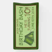 バースデーパーティーバッシュキャンプテントスリーポバーキャンプ 横断幕 (縦)